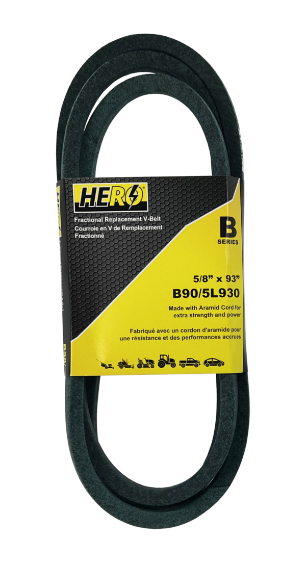 HERO® 5/8 inch x 93 inch Aramid Kevlar Lawn Mower Belt Replacement For Reference B90 5L930