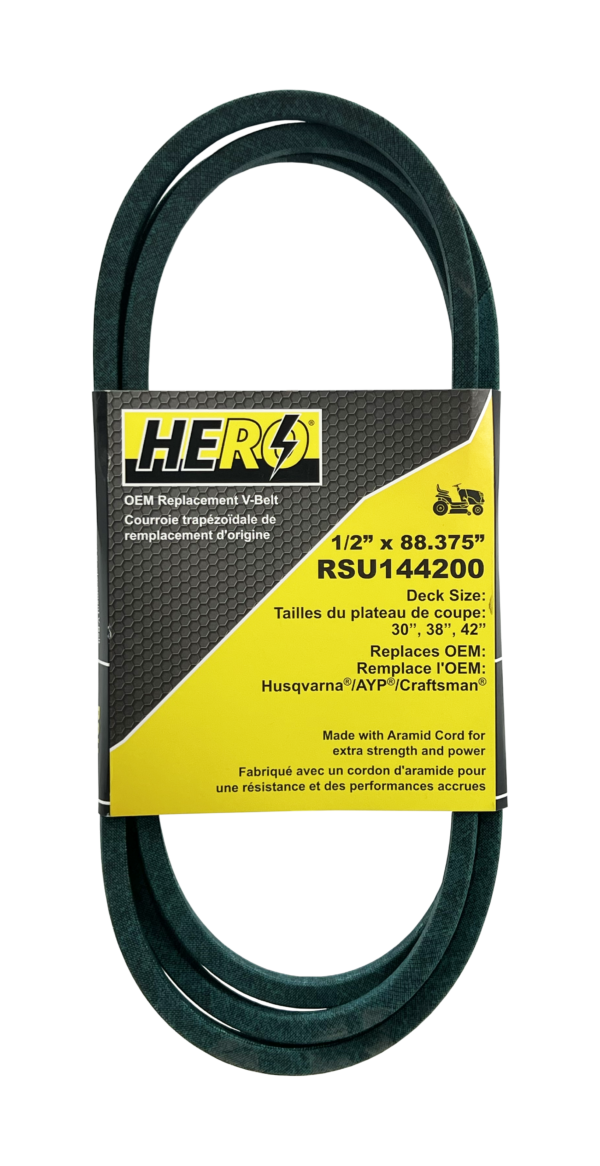 HERO OEM Aramid Kevlar Replacement Belt for AYP 144200, Craftsman 24104, Husqvarna 532144200