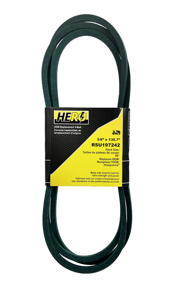 HERO OEM Aramid Kevlar Replacement Belt for AYP 197242, Craftsman 33154, Husqvarna 197242